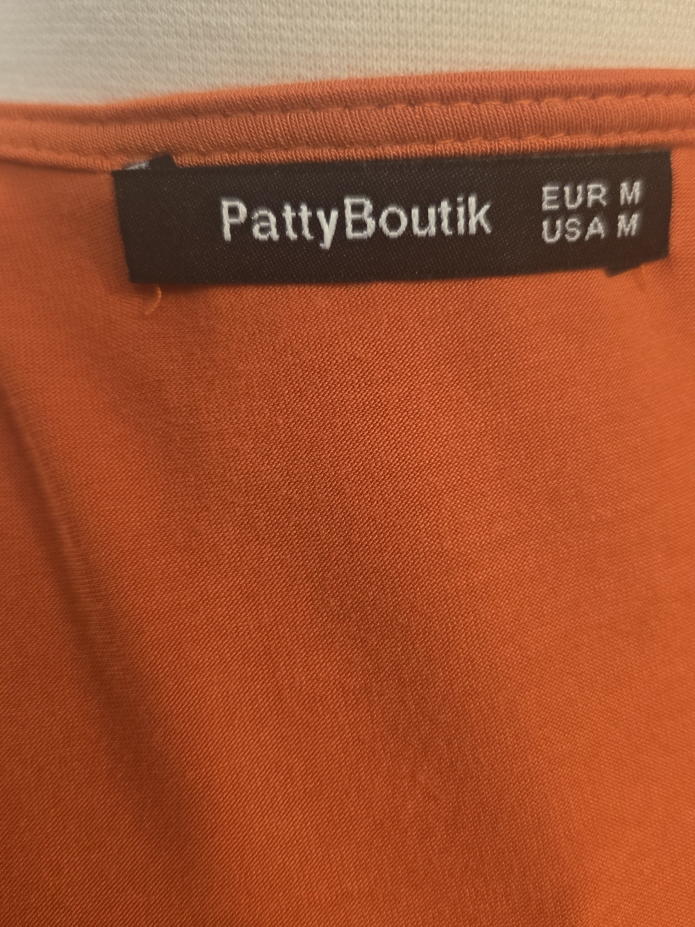 PattyBoutik Sleeveless V-Neck Rust Orange Tank Top. Hand Tailored